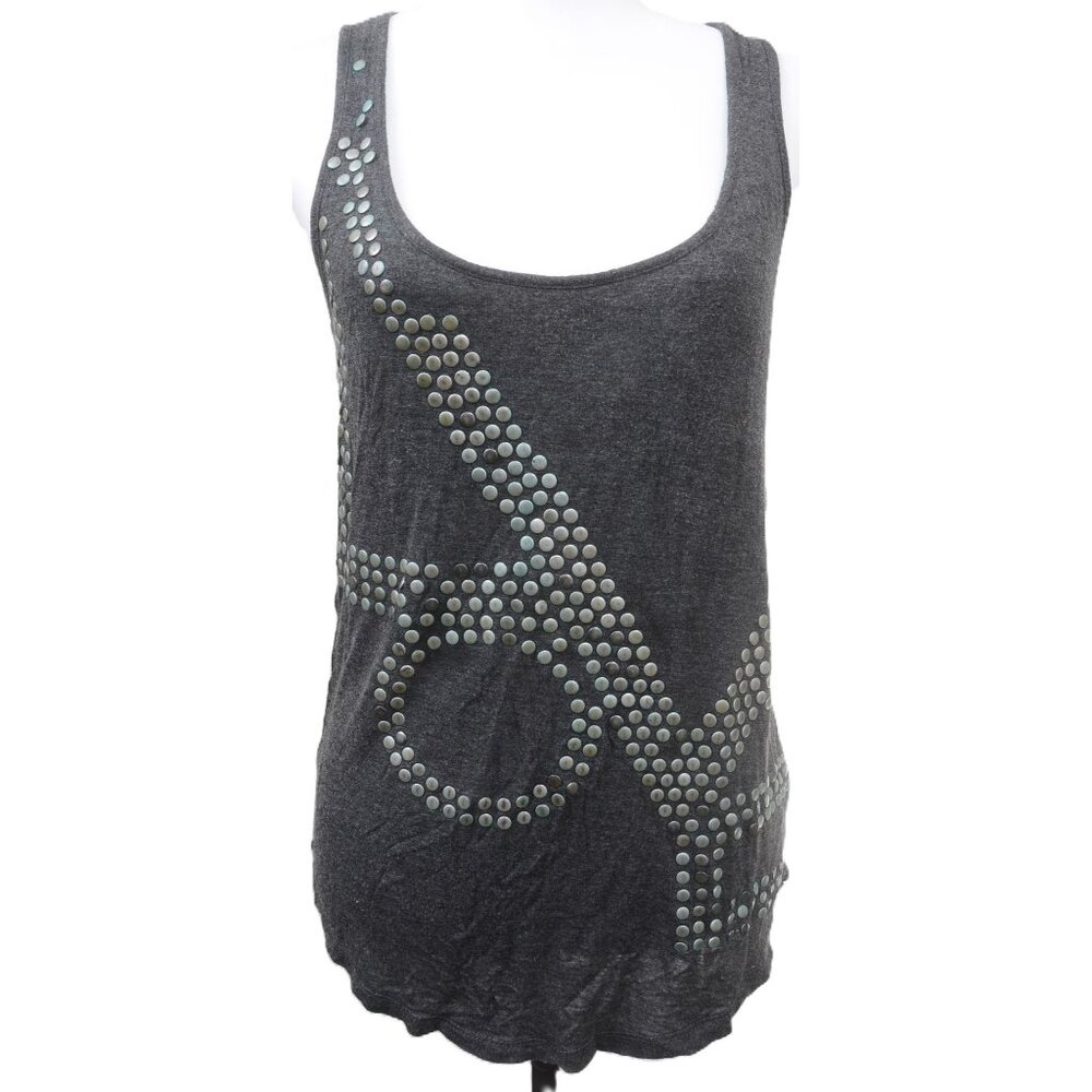 One Clothing LOVE Racerback Tank Top Moto‎ Goth Punk Grunge Top Studded Size SM